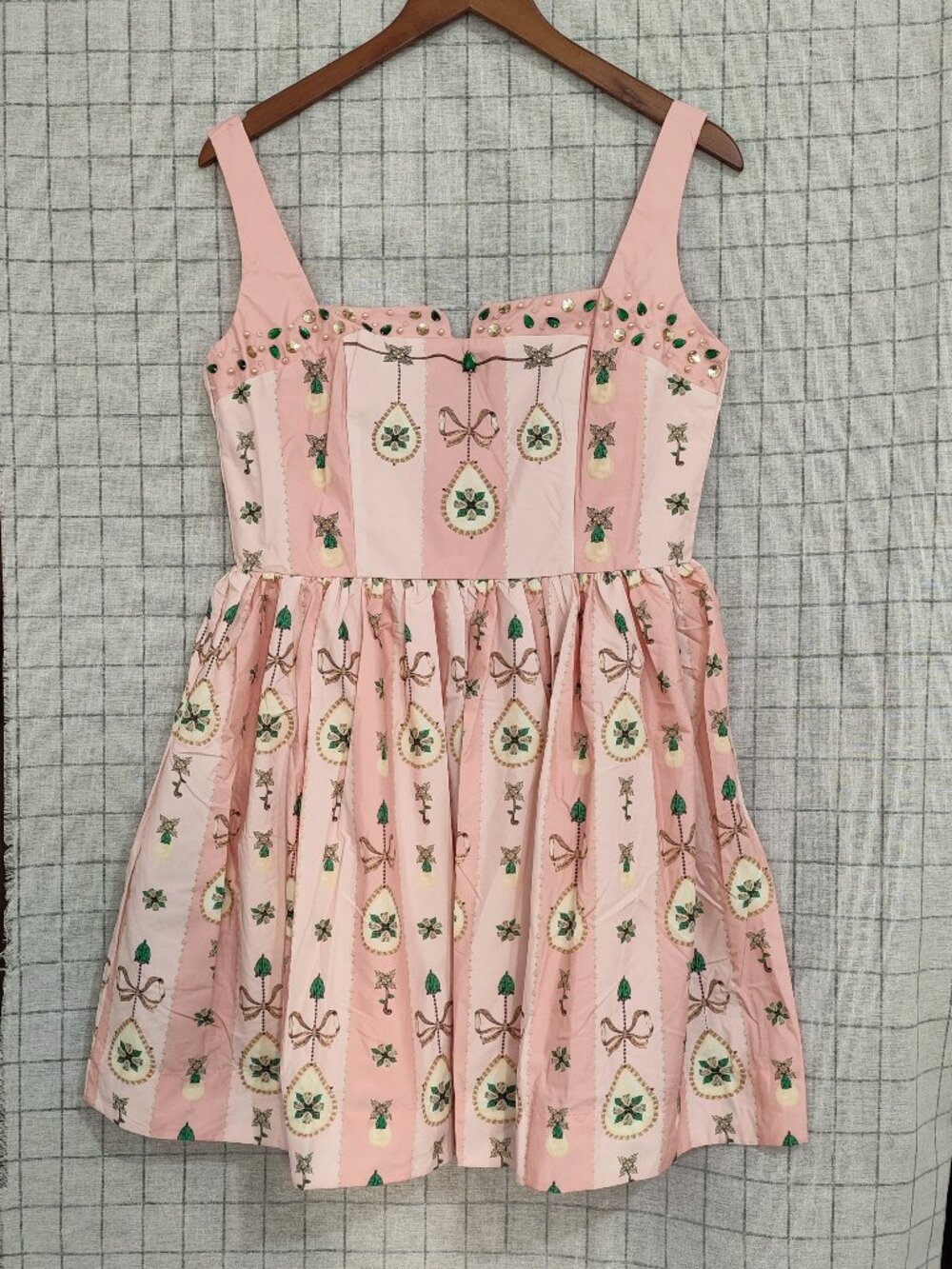 Zimmermann Printed Beaded Mini Dress